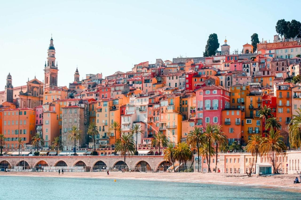 Blu Home 3 Pers Centrale Ac Wifi Menton Exterior photo